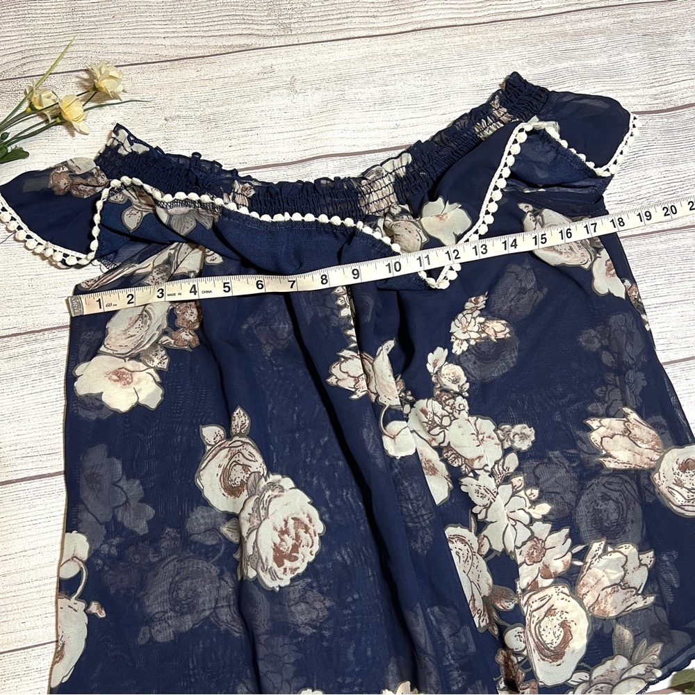 Vivace Floral Ruffle Off The Shoulder Top - Picture 12 of 13